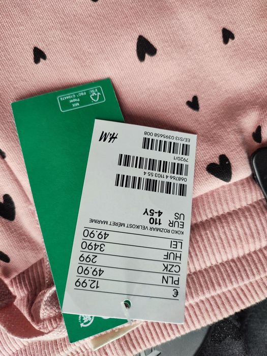 3x Spodnie H&M dla dziewczynki 4-5 (110) NOWE