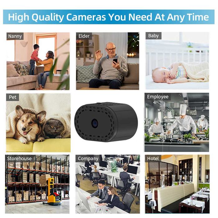 Mini kamery bezprzewodowa WiFi inteligentna kamera szpiegowska