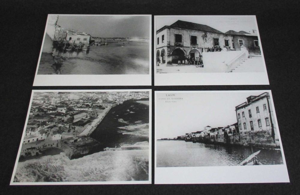 Fotos a preto e branco da Cidade histórica de Lagos Algarve Portugal