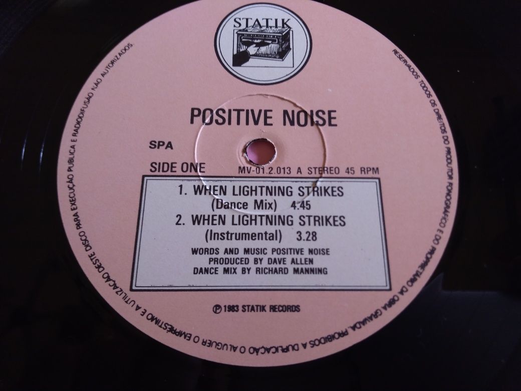 Álbum vinil Positive Noise ‎– When Lightning Strikes de 1983