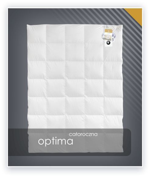 Kołdra AMZ OPTIMA całoroczna, puch 85% 180x200cm Biały