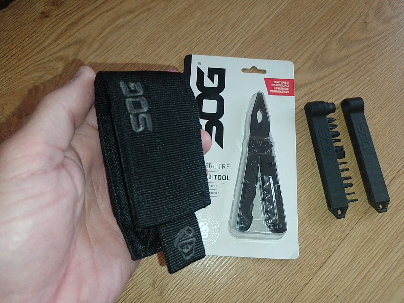 Мультитул SOG PowerPint OXIDE Black + набор бит + чехол