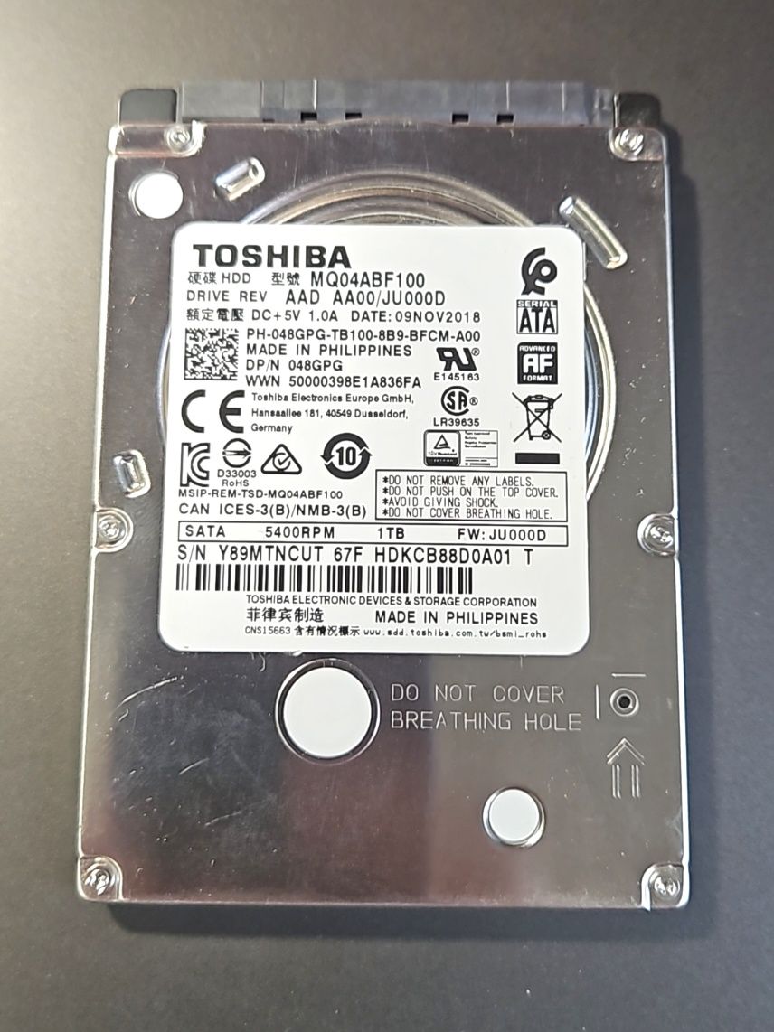 HDD Toshiba 1000gb 2.5" оранж.тест