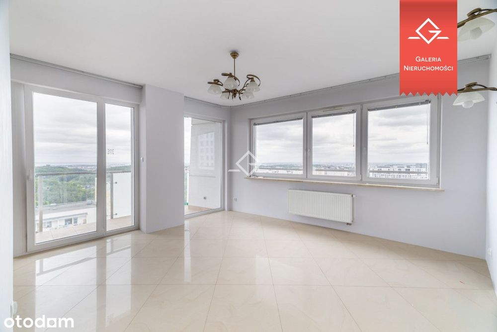 Widok na panoramę miasta i morze|13 piętro|Gdańsk