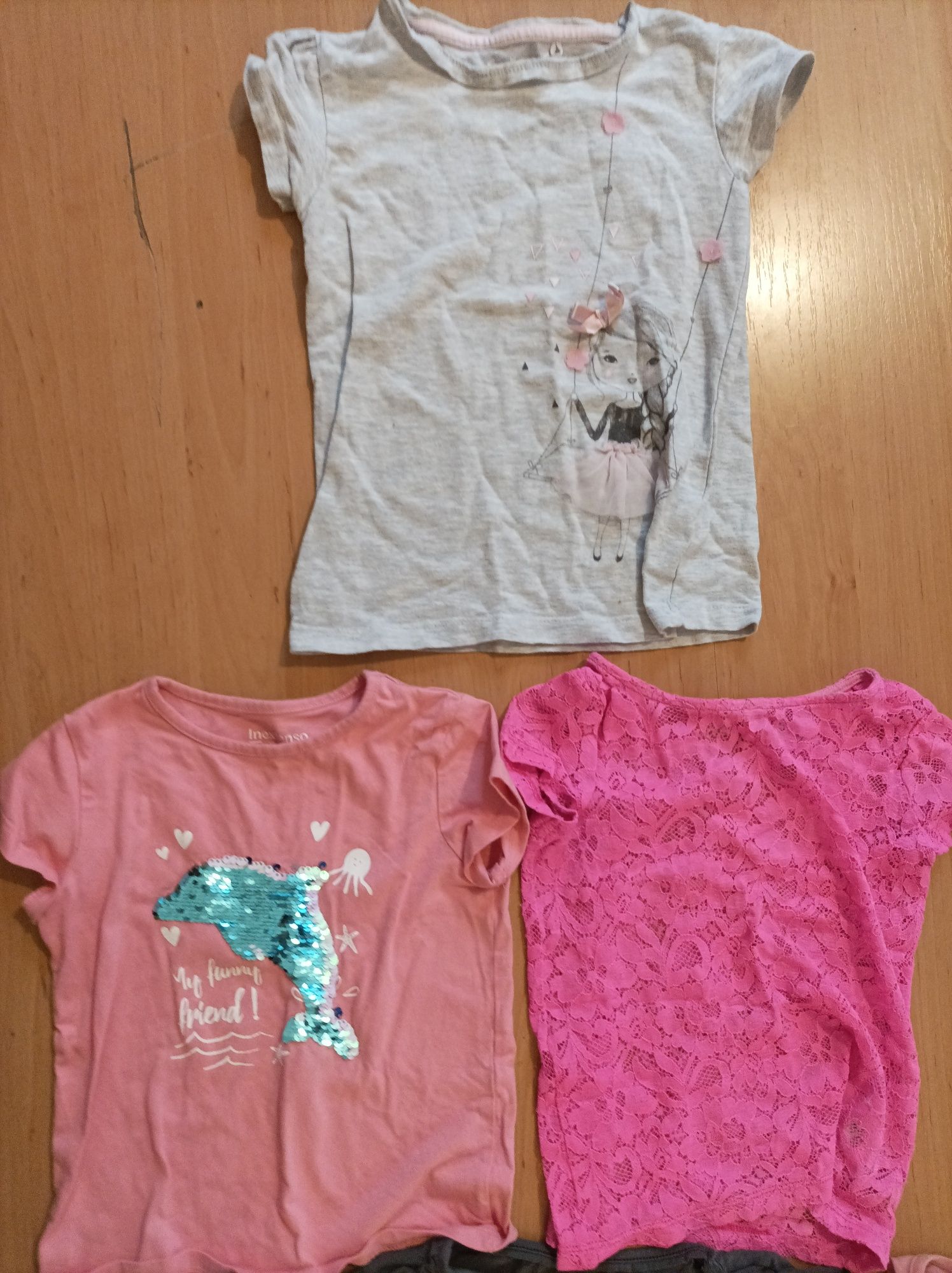 6 Koszulek z krótkim dla dziewczynki 110