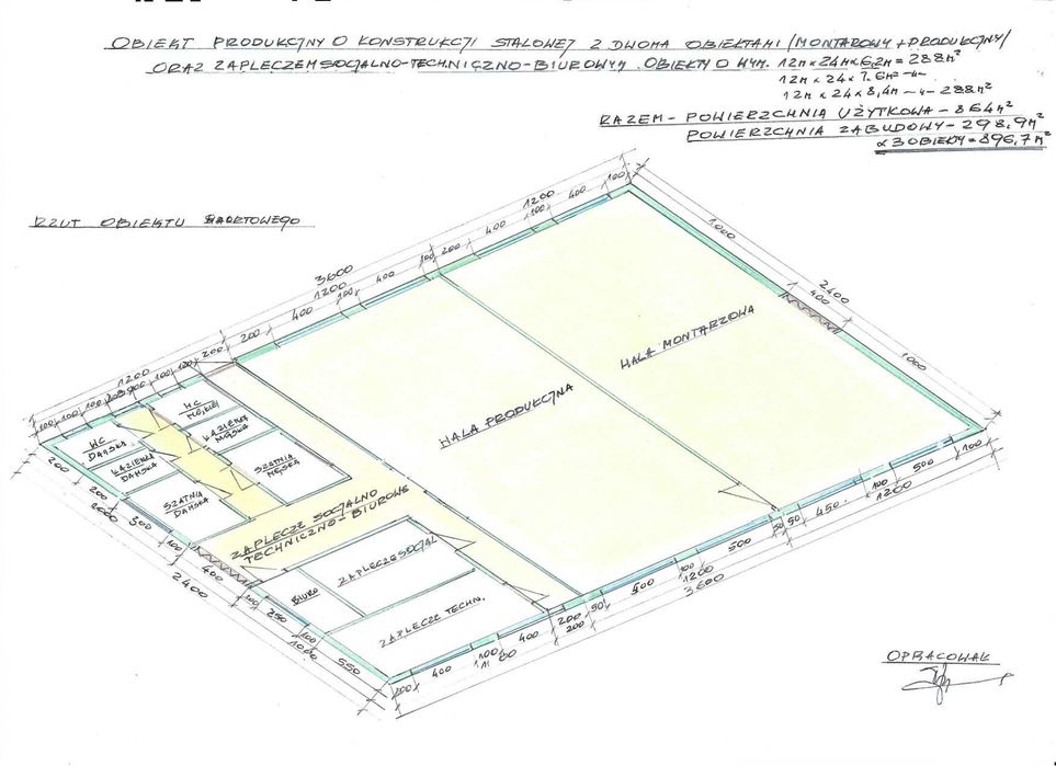 Konstrukcja stalowa 24 x 36 x 8,4 Słupowo dźwigarowa