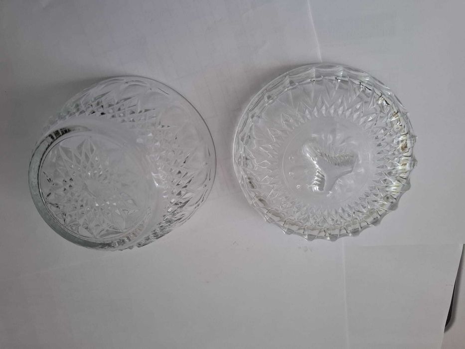 AÇUCAREIRO "PAUL" em vidro esculpido de Reims da década de 1950