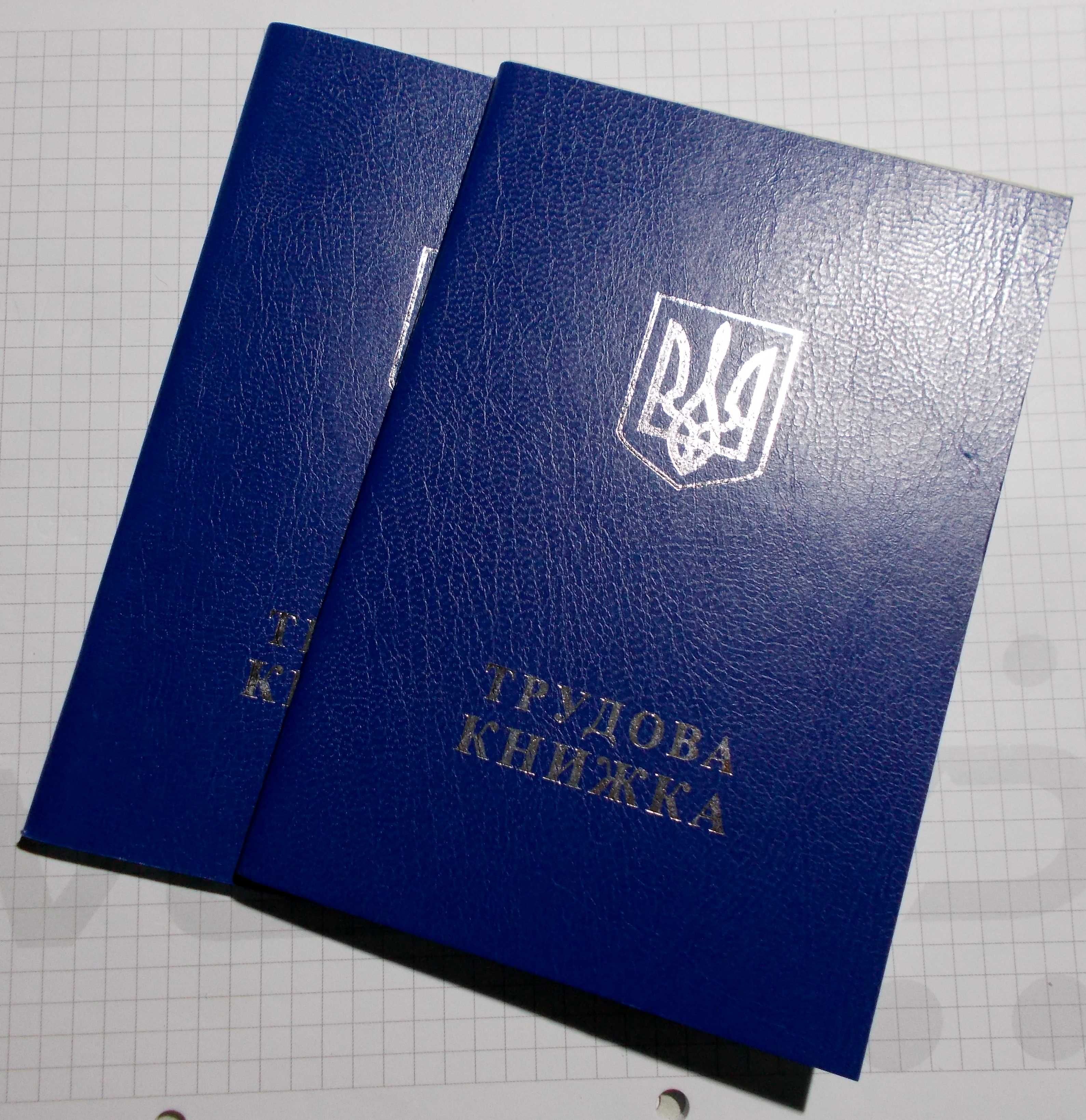 Трудовая книжка с номером и голограммой, Держзнак,ПК"Украина",чистая