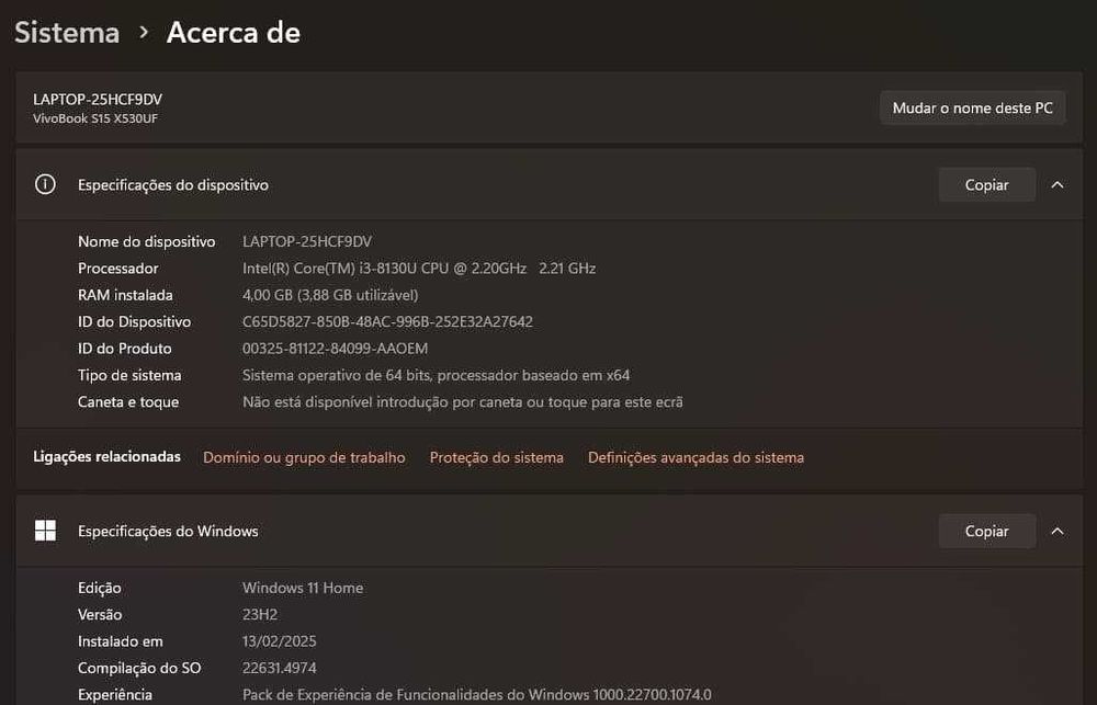 Asus VivoBook PC Muito BOM Estado.