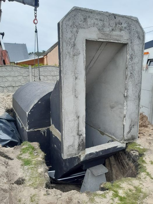 Piwnica betonowa, ziemianka, zbiorniki na deszczówkę