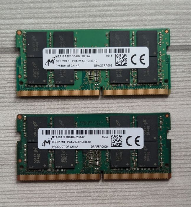 SODIMM DDR4 ОЗУ Micron MTA16ATF1G64HZ 16GB (8gb+8gb)