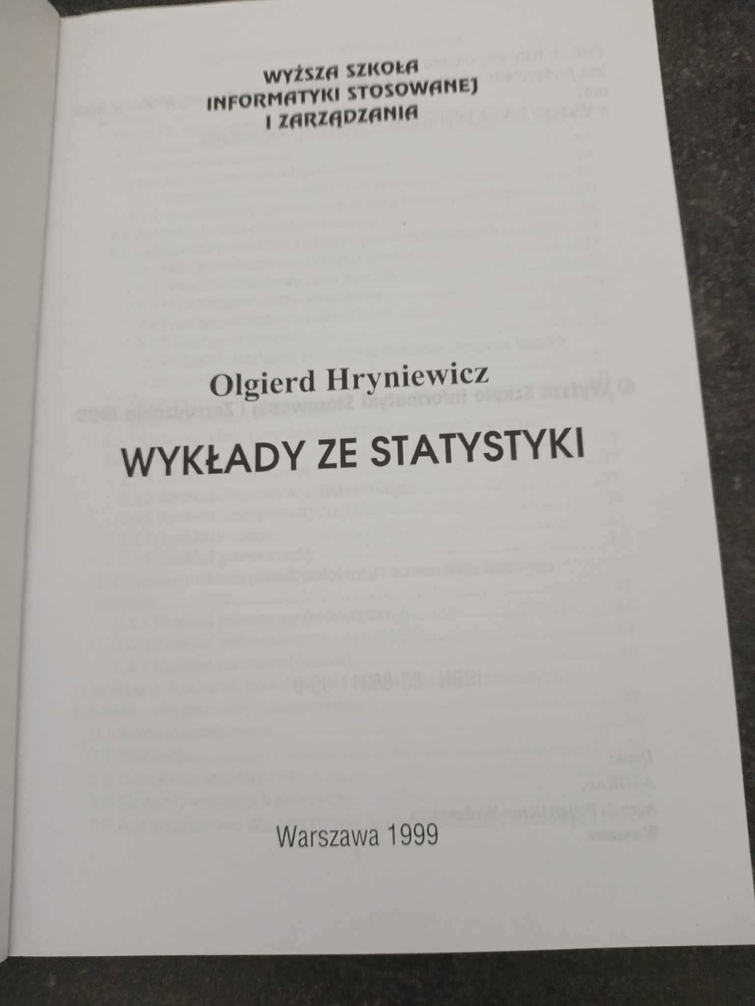 Wykłady ze statystyki - Olgierd Hryniewicz
