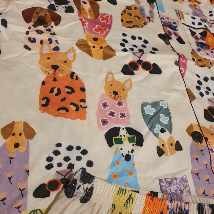 Piżama piżamka pieski psy rozmiar L 40 nowa