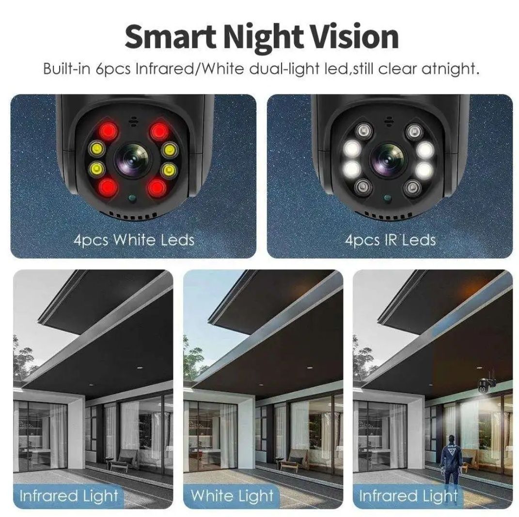 Kamera zewnętrzna wewnętrzna Wifi Smart Jakość 4K Nowa. 4x zoom cyfrow