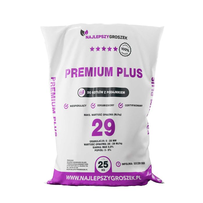 Ekogroszek Premium Plus 29MJ/kg najwyższa jakość Biskupiec i okolice