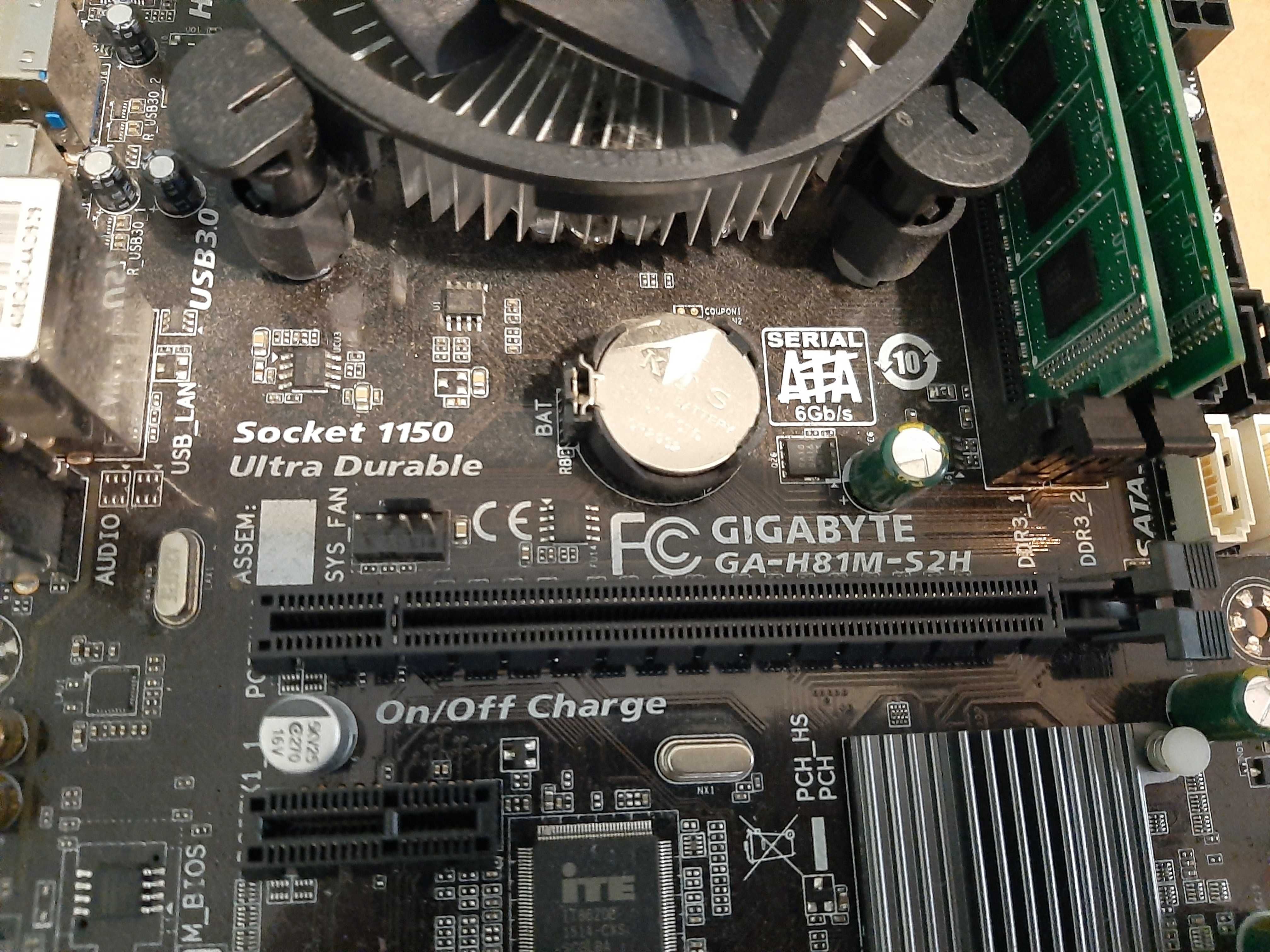 ZESTAW Płyta Gigabyte GA-H81M-S2H, CPU i5-4590, RAM 8 gb