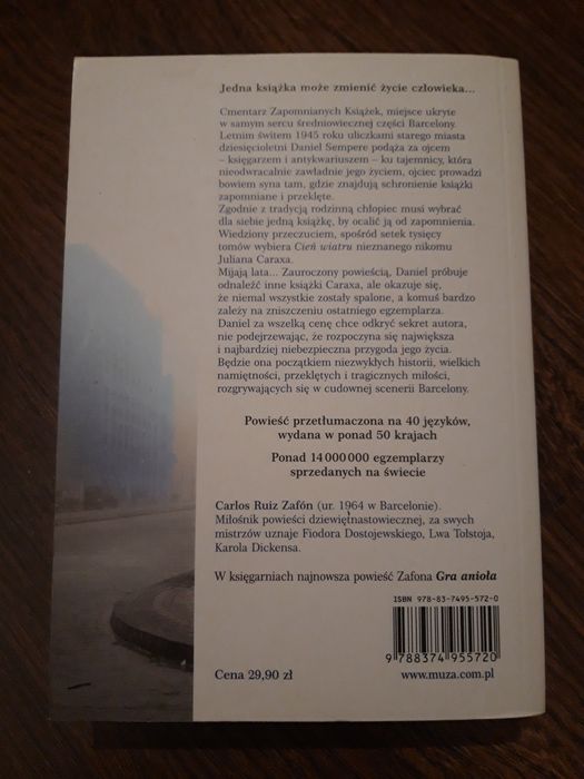 Cień wiatru Carlos Ruiz Zafon