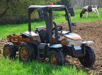 Wielki traktor na akumulator z przyczepką dla dziecka 4x45W PILOT