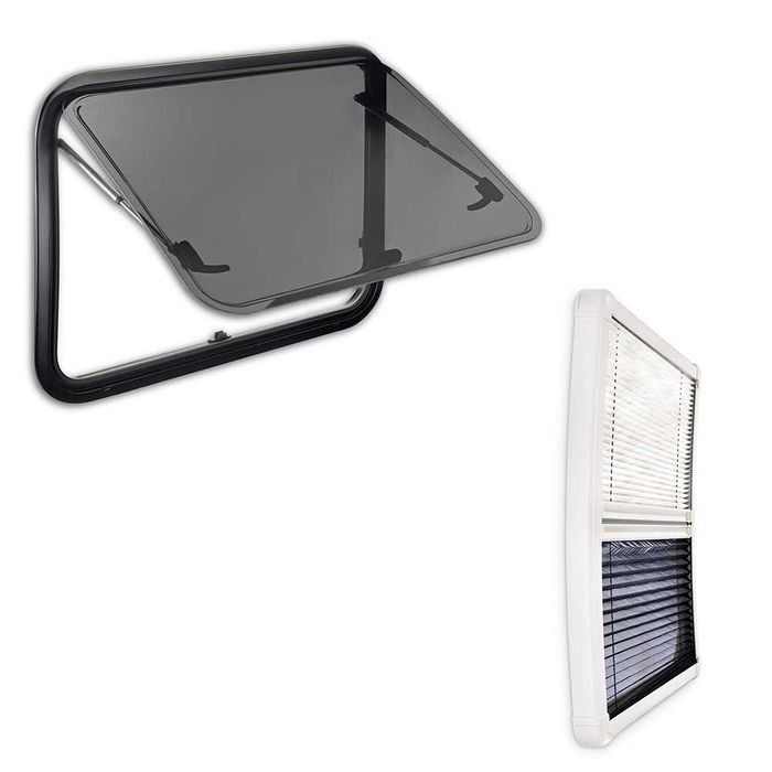 DOMETIC S7P okno  z  RAMĄ ALUMINIOWĄ 490 X 500 MM Roleta NOWE Kamper