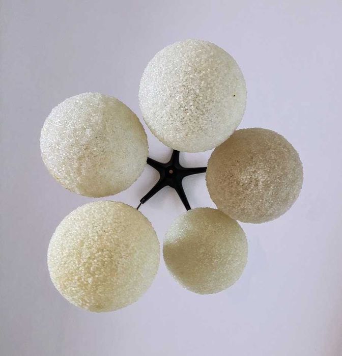 Candeeiro pendente alemão década 1970 de 5 globos