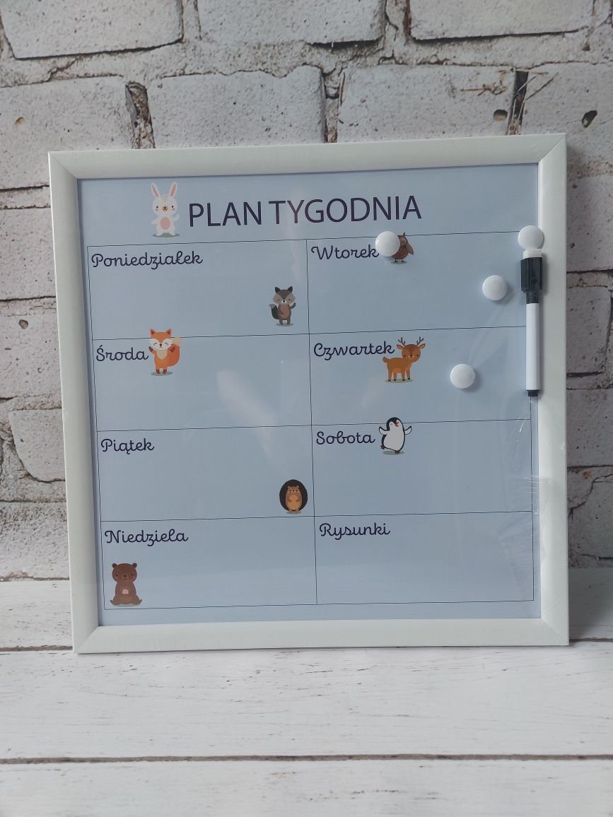 Smukee Tablica magnetyczna Plan tygodnia dla dzieci nowa prezent hit