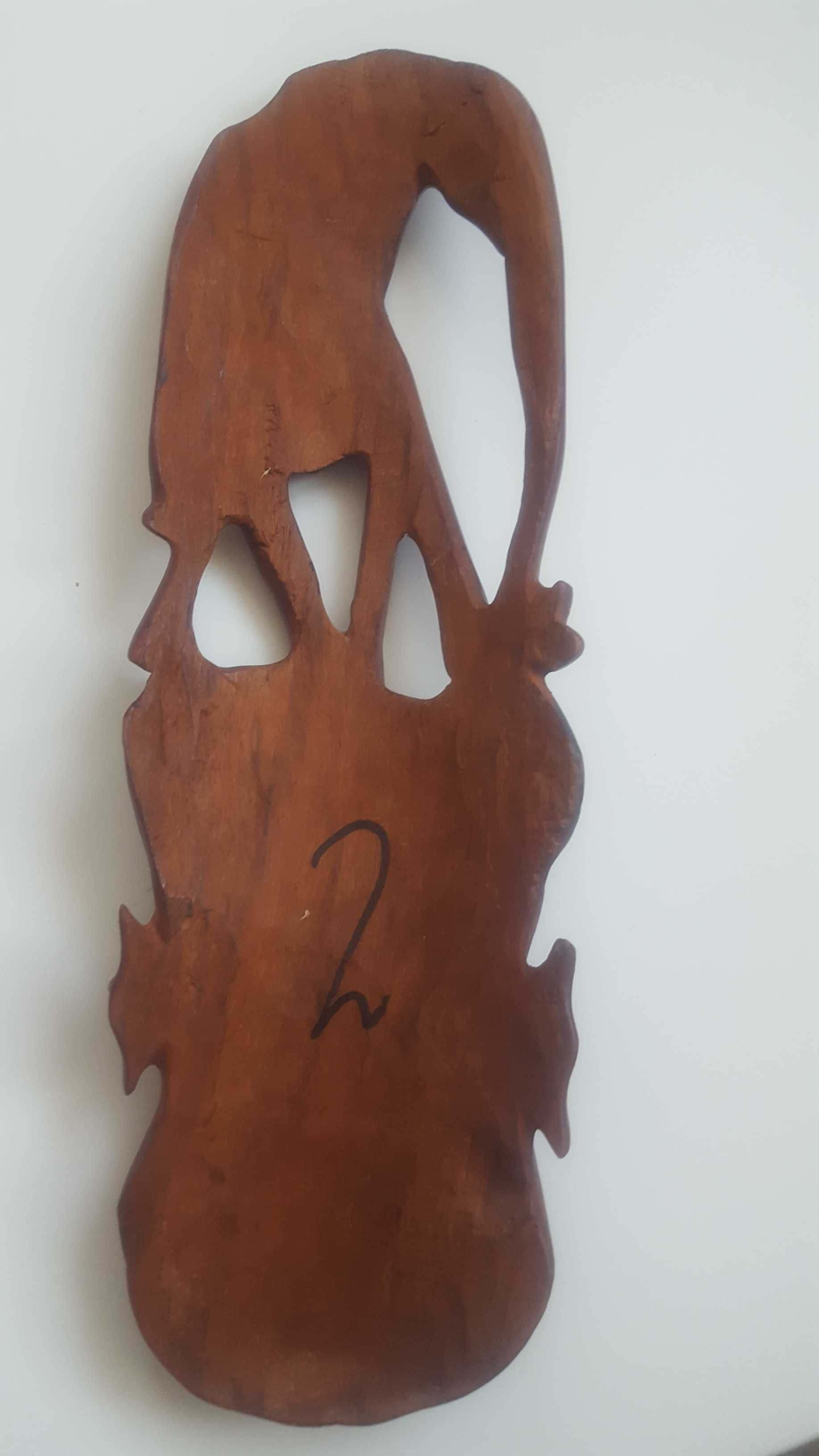 Drewniana maska afrykańska. 29cm ręczna robota Zimbabwe.