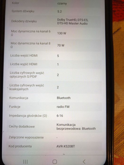 Sprzedam subofer „Magnat” wraz z wzmacniaczem AVR-X520BT