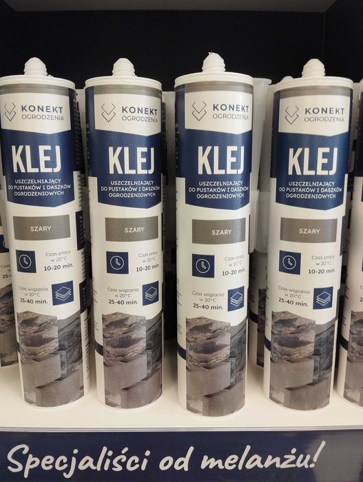 Klej Silikon do ogrodzeń betonowych betonu stal drewno kamień ceramika