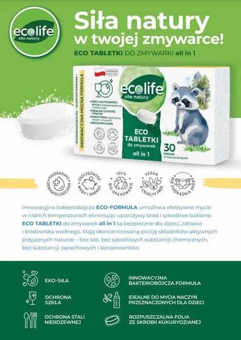 Ekologiczne tabletki do zmywarki Ecolife