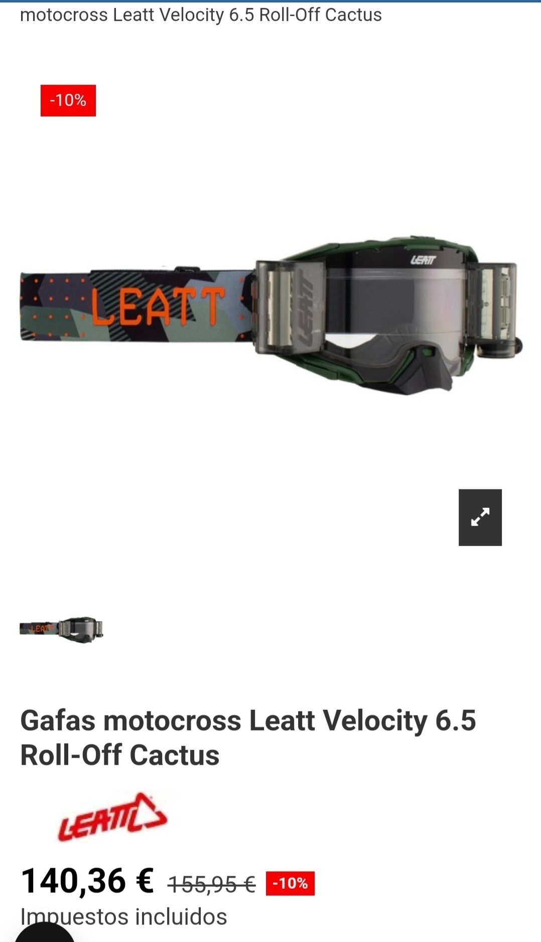 Мотоочки Leatt 6.5 RollOff маска мото очки ендуро мотокросс ktm sx exc