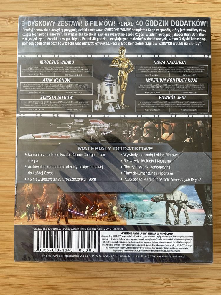 Star Wars The Complete Saga Blu Ray 9 płyt