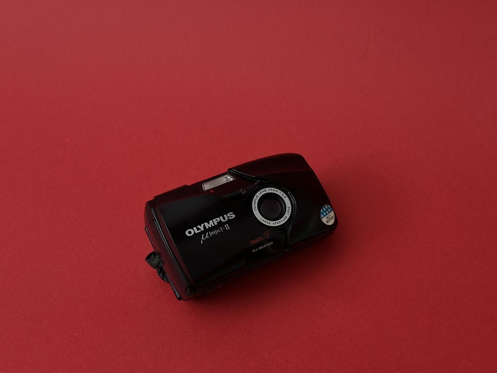 Olympus mju ii плівковий фотоапарат мью 2 чорний t4 zoom