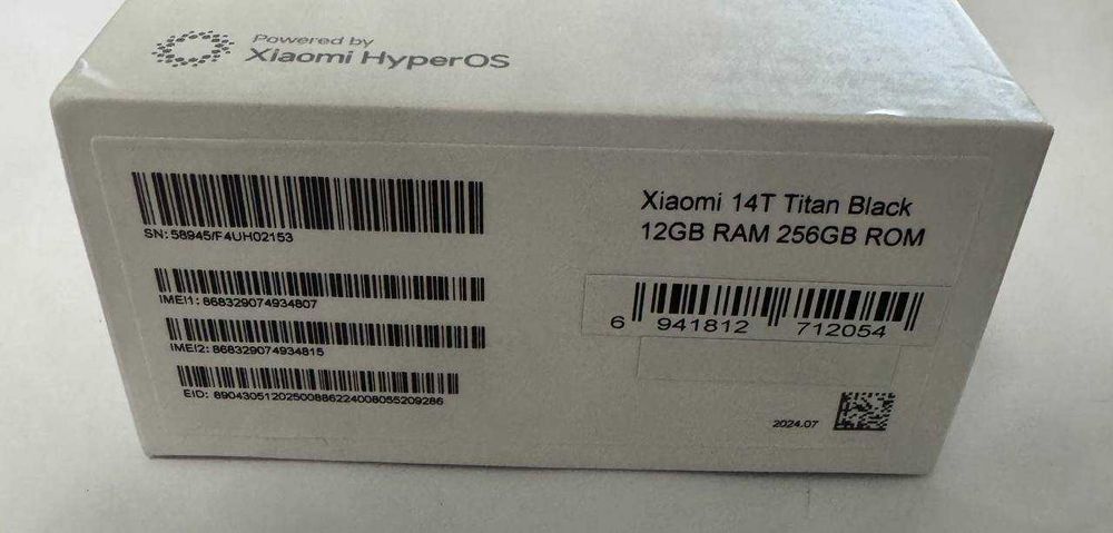 Xiaomi 14T 12GB/256GB Titan Black novo selado
