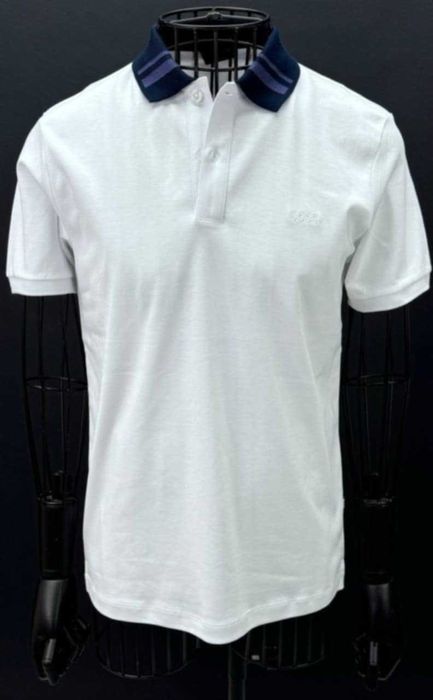 Koszulka polo Hugo Boss regular fit, biała rozmiar L promocja