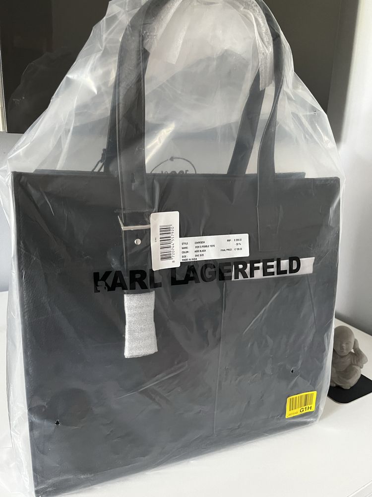 Karl Lagerfeld tote bag , torba meska 100% skóra naturalna