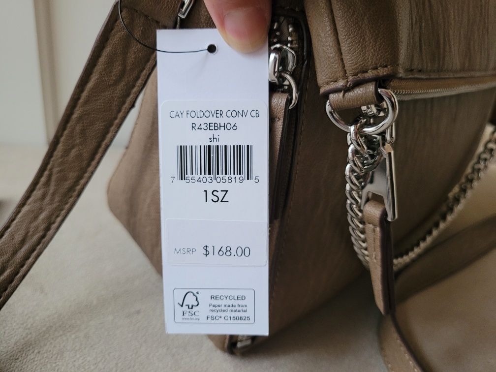 Torebka Damska DKNY Cay Foldover Beżowa