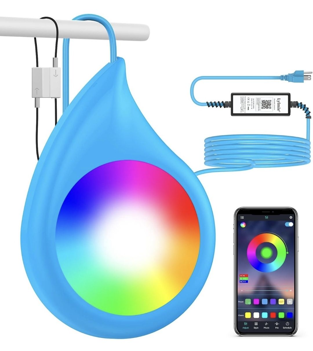 LyLmLe Oświetlenie Basenowe PL08 LED z Kontrolą APP 10W