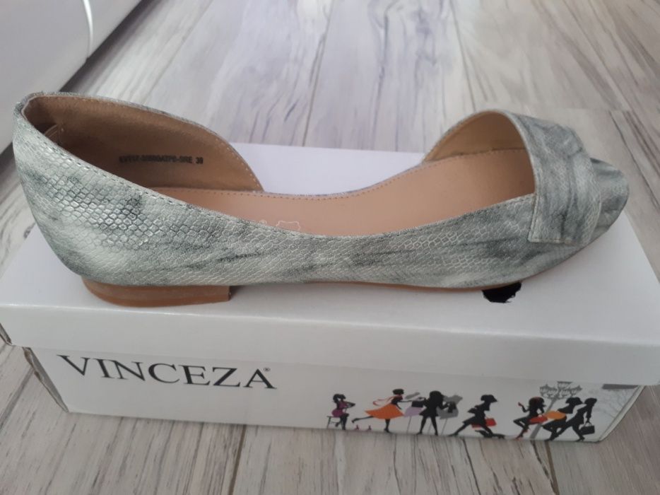 Buty Vinceza roz 39 kolor srebrny