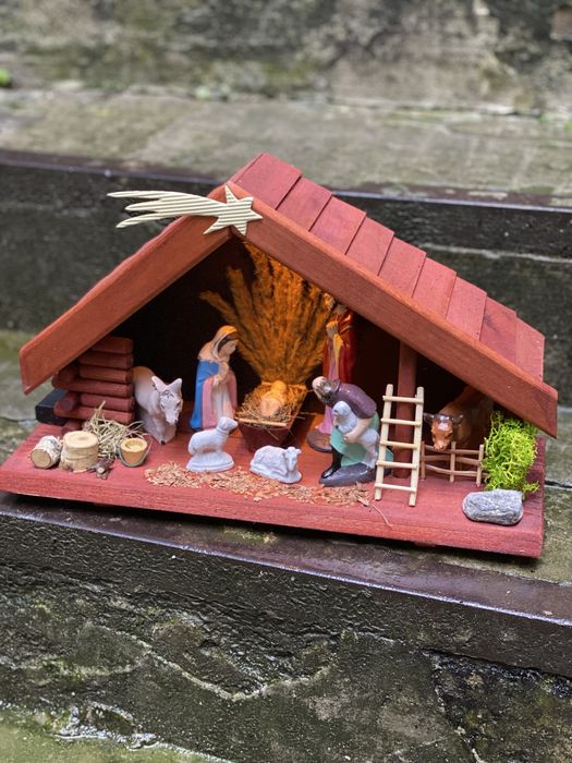 Різдвяна Шопка з фігурами / Різдвяний Вертеп / Ісусик в яслах / Різдво