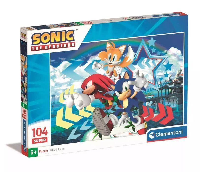 Puzzle 104 Super kolor Sonic 27267. Clementoni