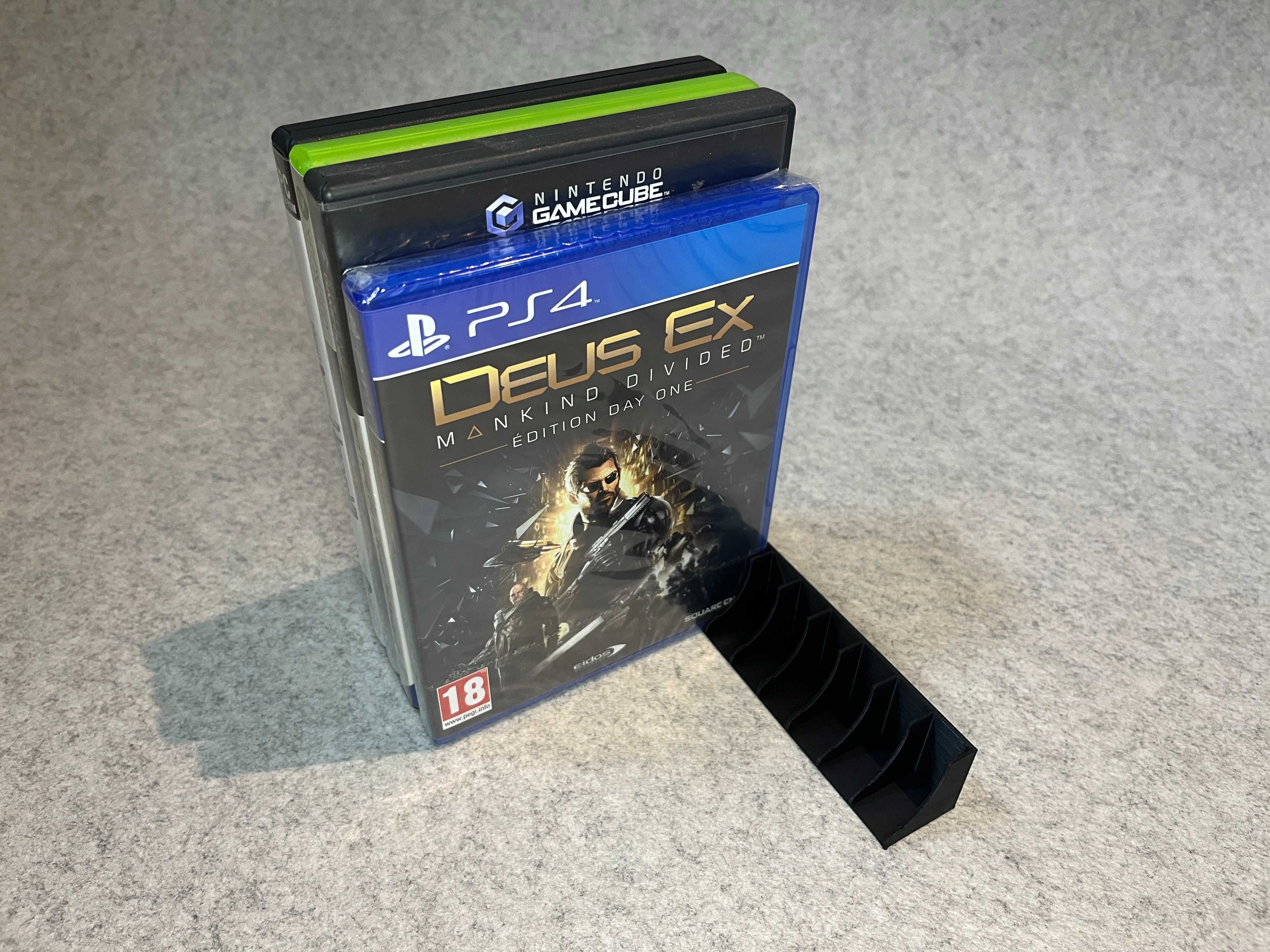 Minimalistyczny stojak na gry PS5, PS4, PC, Gamecube, 3DS