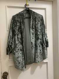 Kimono veludo verde