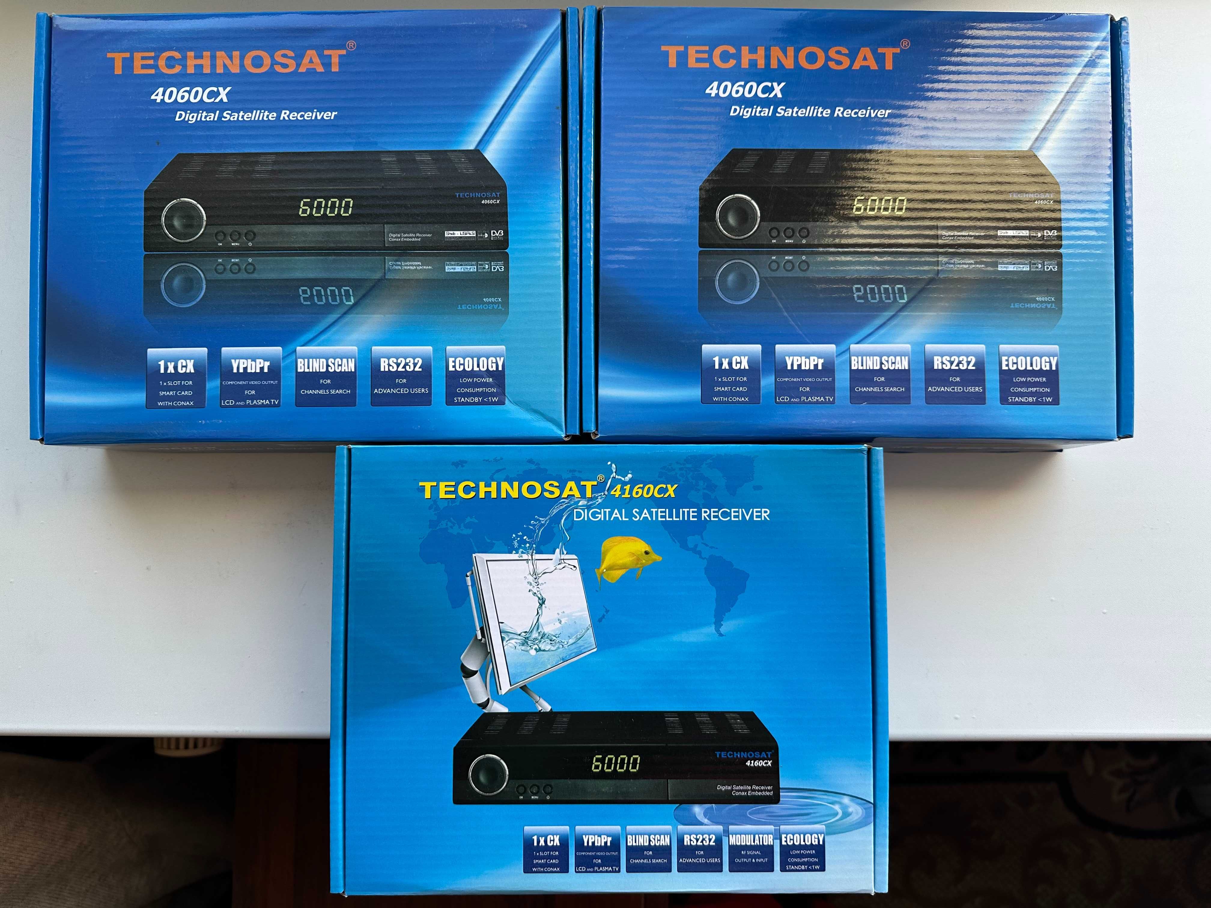 Супутникові ресівери / тюнери Technosat (4060CX - 2шт, 4160CX - 1шт)