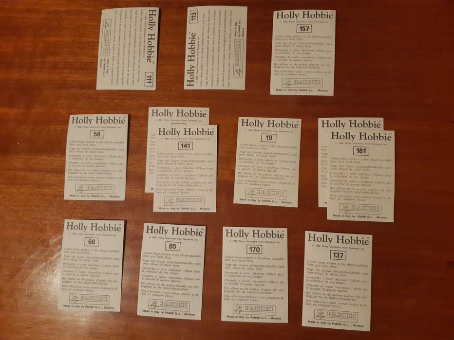 Cromos Holly Hobbie da Panini