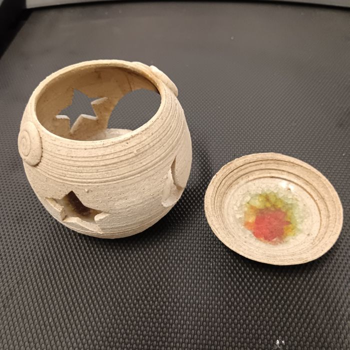 Suporte vela com difusor em cerâmica