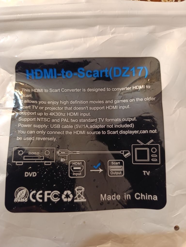 Kabel przejściówka HDMI-to-Scart(DZ17)