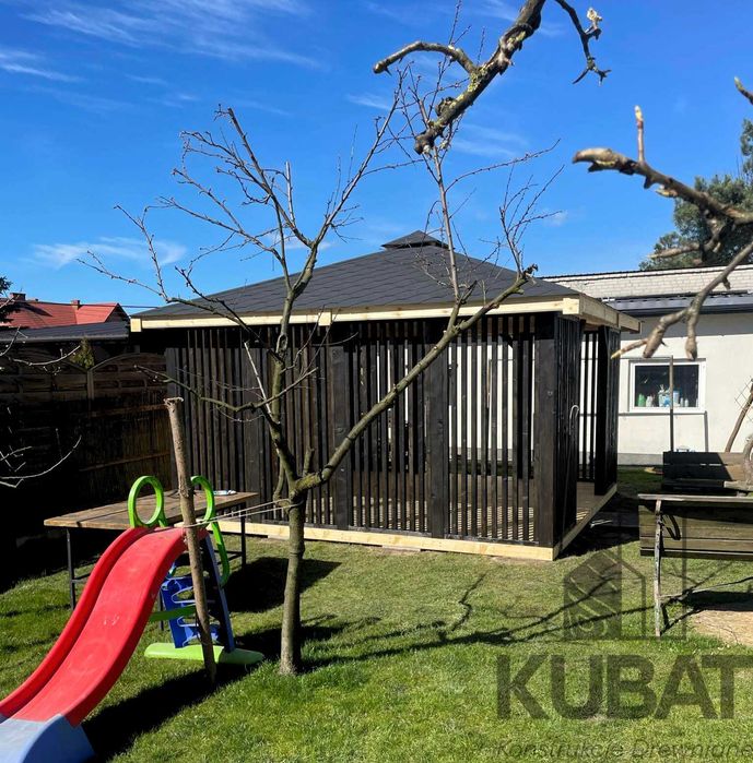 Altana ogrodowa 4x4| nowoczesna altanka| altana z lamelami