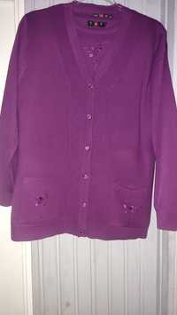 Damski komplet (bluzeczka i sweterek) roz XL