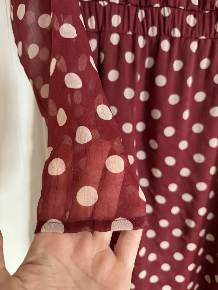 Lekka zwiewna sukienka w grochy Vila Clothes rozm 38