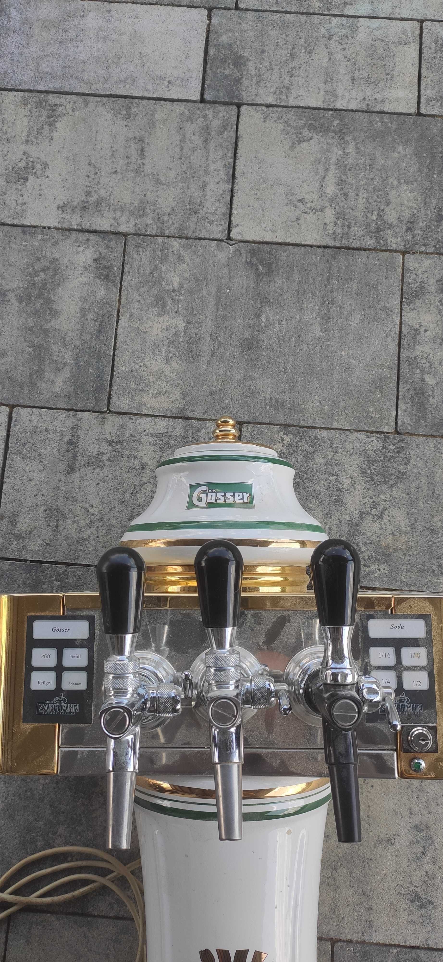 Gösser. Nalewak do piwa, kolumna. 3 krany
